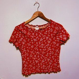 Red Floral Top